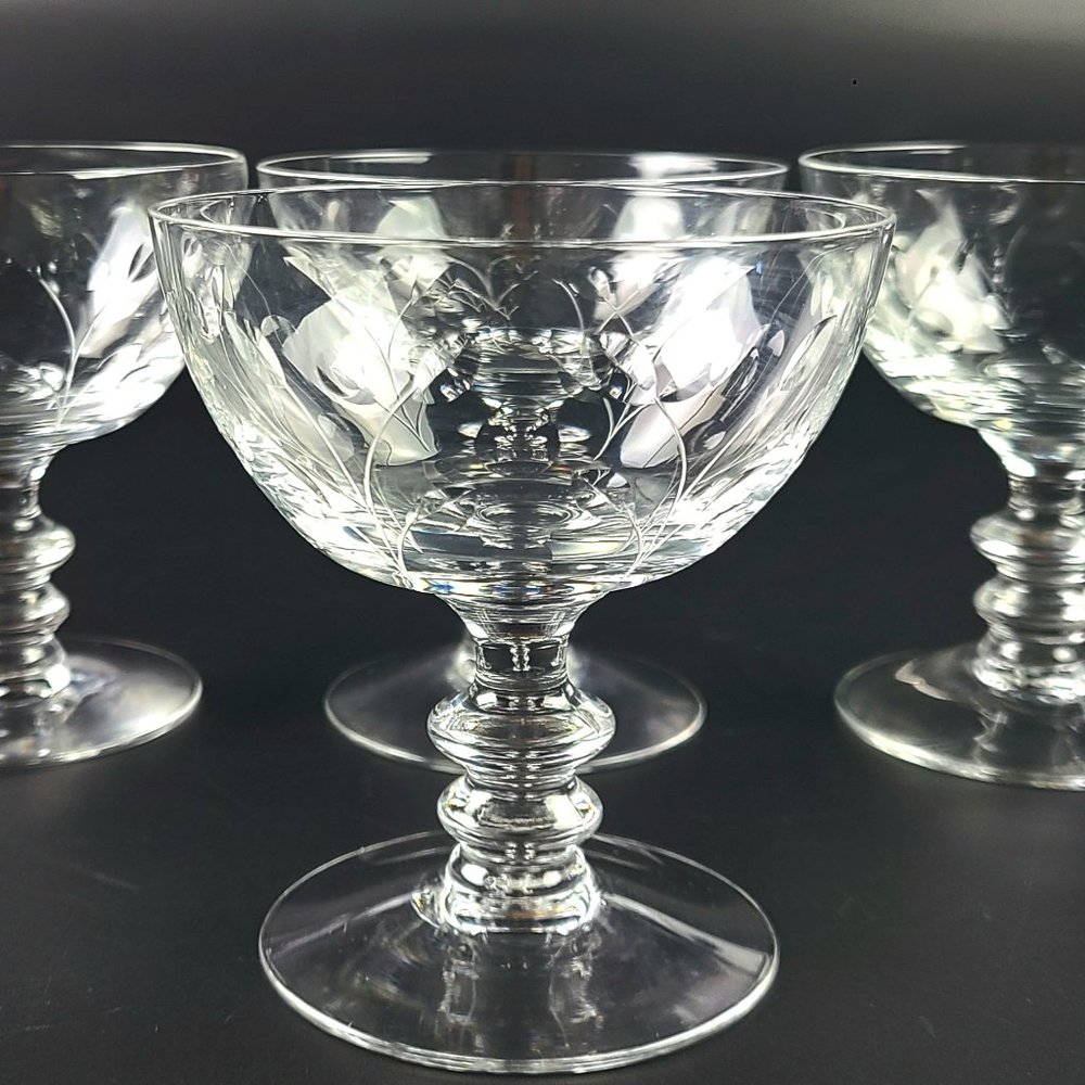 Vintage - Set of 4 - Champagne/Tall Sherbet Suffolk by FOSTORIA